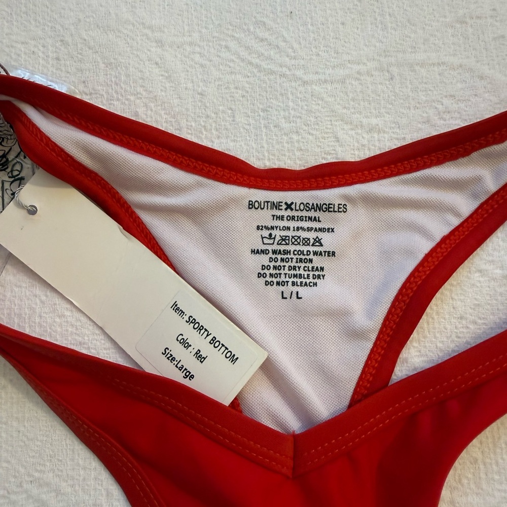 Boutine LA Red High-Cut Bikini Bottom - Picture 6 of 7